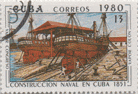 Cuba - Construcción naval en Cuba 1980